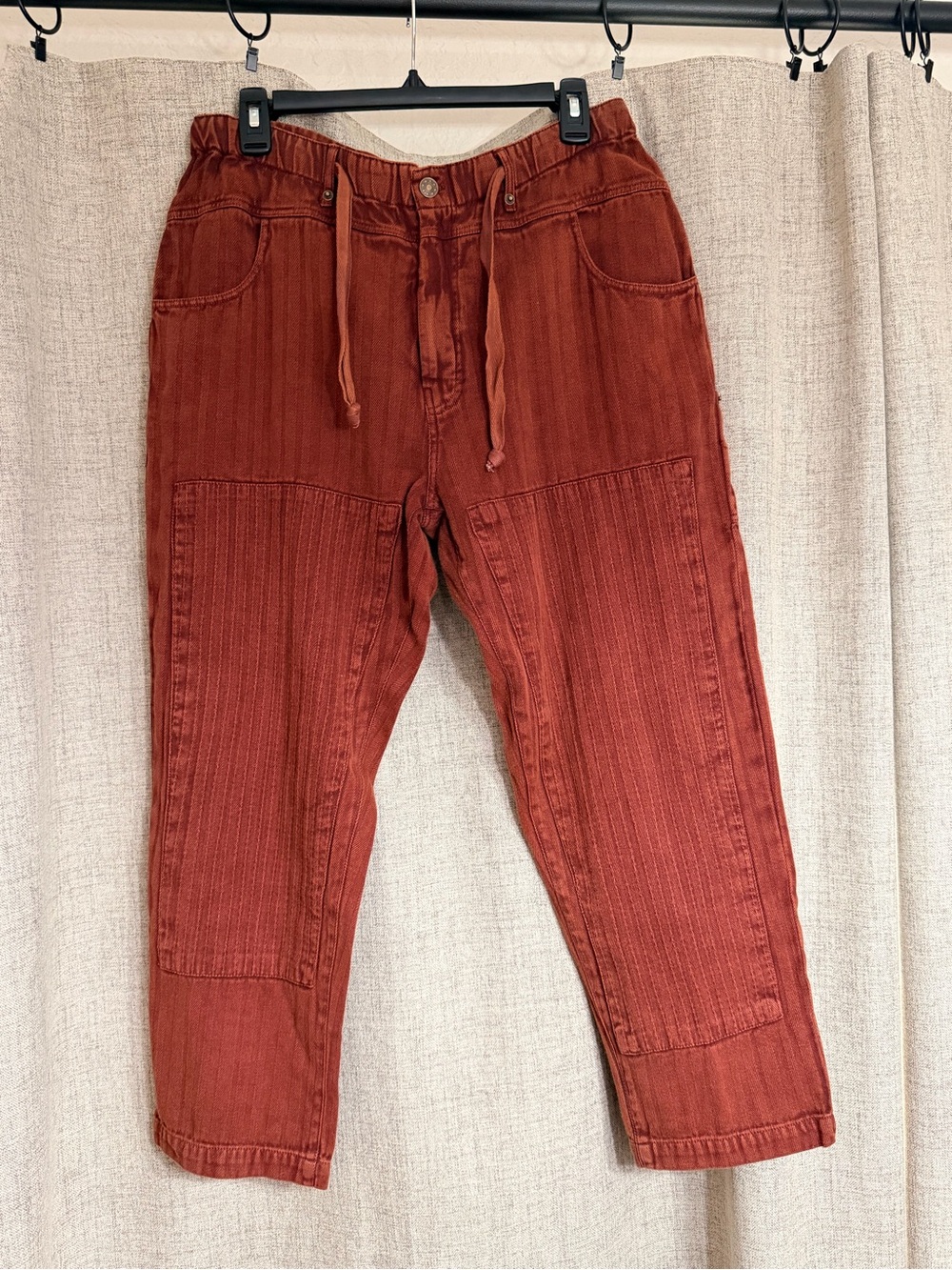Urban Outfitters Brick Red Drawstring Patchwork Pants